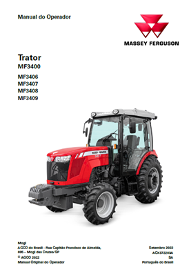 Trator MF3400 MF3406 MF3407 MF3408 MF3409