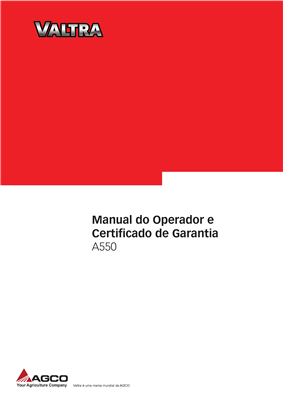 Manual do Operador e Certificado de Garantia A550