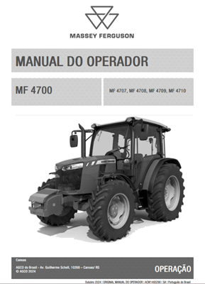 Manual do Operador MF 4700, MF 4707, MF 4708, MF 4709