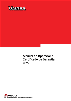 Manual do Operador e Certificado de Garantia BF90