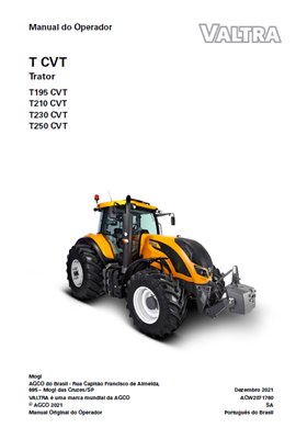 Manual do Operador T CVT Trator,T195,T210,T230,T250 CVT