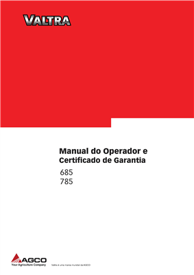 Manual do Operador e Certificado de Garantia 685 785 ATS 