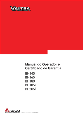Manual do Operador e Certificado de Garantia  BH145, BH165, BH180, BH185i, BH205i