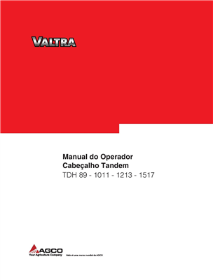 Manual do Operador Cabeçalho Tandem com Rodado – Hitech BP