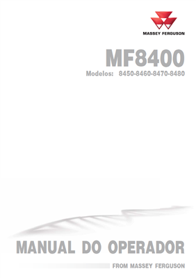 Manual do Operador MF8400/ 8450 / 8460 / 8470 / 8480 Dyna VT