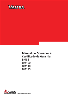Manual do Operador e Certificado de Garantia BM85, BM100, BM110, BM125i