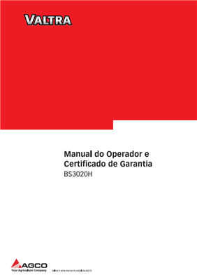 Manual do Operador e Certificado de Garantia BS3020H (2010)