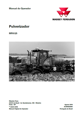 Manual do Operador Pulverizador MF8125 
